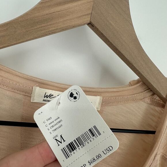 We the free people top womens medium misty pink aria trapeze tunic flowy nwt - Picture 6 of 10